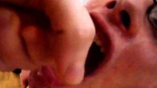 Amateur boy swallows multiple loads