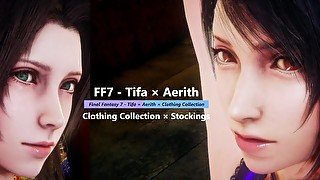 Final Fantasy 7 - Tifa × Aerith × Clothing Collection × Stockings - Lite Version