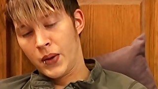 Big smoker twink Ryan Connors wanking his throbbing cock