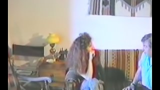 Retro video with curly girl getting fucked in her bushy pussy