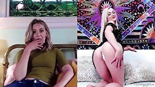 Live cam session between the young blonde and the step mom