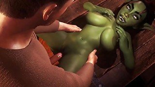 Sex with hot busty goblin girl  3D Porn Short Clip