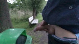 pissing in the trash