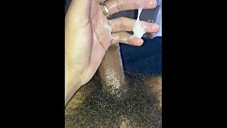 Hairy thick rock mercury cum show