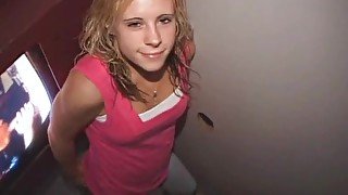 Teen Blonde Swallower Of Jizz In Glory Hole Cock Fest Stuffing Them In Her Hot Mouth!