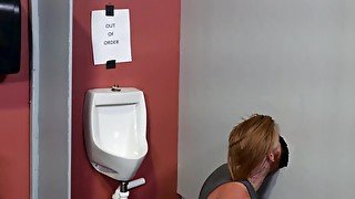 Tattooed Redhead Takes Raw BBC Through Glory Hole - ExtraBigDicks