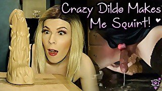 Crazy Spikey Dildo Makes me Squirt Hands Free Orgasm