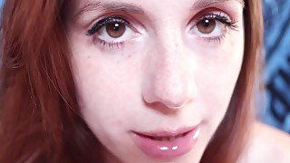 ASMR fetish redhead teen girl solo