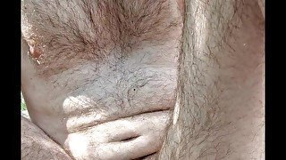 Masturbating outdoor near stranger