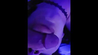 Guy moaning while getting a Blow job