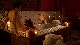 Bathroom vanity - romantic bath by candlelight