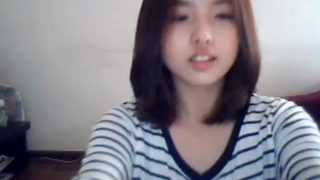 Cute korean girl on webcam