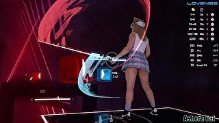 Beat Saber VR play 🤯 Expert level with Vibrator 😉 Technologic - Daft Punk