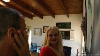 Marvelous blond student Mazzaratie Monica