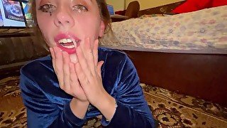 Rich Girl Hard Facefuck Closeup Sloppy deepthroat PT 2 - Full on OnlyFans Raxxxbit