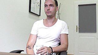 Gay guys having fun in a POV porno movie right here