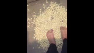 Barefoot food crushing