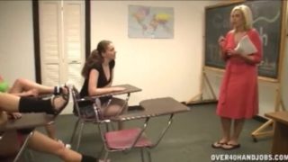 Handjob In The Classroom