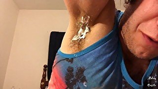 Whipped Cream Hairy Armpit Lick Gay JOI