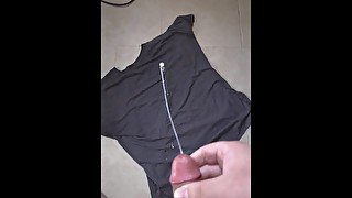 HUGE LOAD onto tshirt - Slow Motion