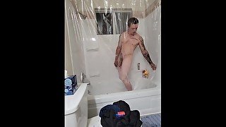 Taking a shower big dick hid-cam pocketcam