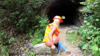 Claudia Macc in Outdoor High Vis Piss