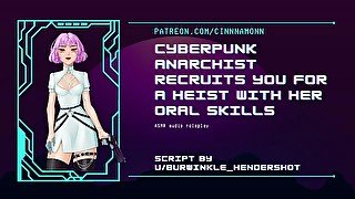 Deepthroat From a Hot Cyberpunk Babe  ASMR Audio Roleplay  Plot Heavy