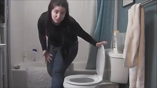 VS blue jeans toilet fart