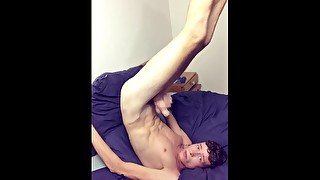 skinny twink self facial - watch this cute boy cum all over his face and chest - FULL VID