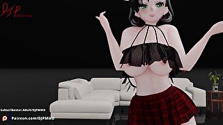 Cute big breated Rachel Pop Md Dress Blender MMD 1566