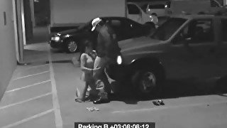 Security guard blown by slut in parking lot