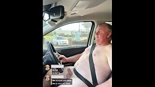 Driving Naked and Wanking