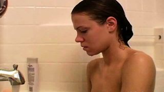 Sweet exgirlfriend slut Addison washing her hot body in