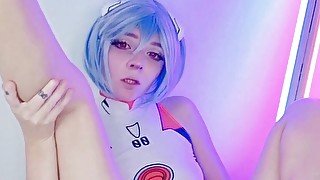 Rei from evangelion poses in tik-tok 18+