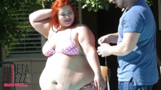 Pool Date with very Fat Latina Beauty