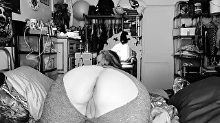 Black n white 40s. Perfect ass. Ripping yoga pants open for you.