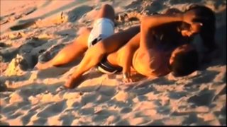 Wild amateur brunette takes a cock for a ride on the beach