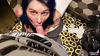 Flame Jade Public Blowjob Big Dick and Cumshot POV - Compilation