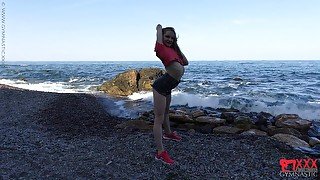 Sporty On The Beach In The Sunset - Watch4Fetish