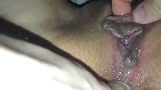 Nice closeup was shot while wet lubed pussy and anus were teased