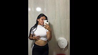 Best friend sends video in disco bathroom