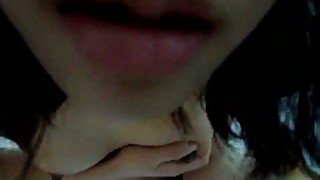 Japanese webcam girl finger fucks her meaty hairy snatch