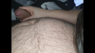 Step mom makes step son cum in 60 seconds on her tits 