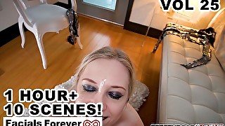 Facials forever compilation 10 facials from top web models over 1 hour - volume 25