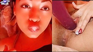 Saturno Squirt, in the red room, creamy masturbation and a lot of drool with pouts 👅👅