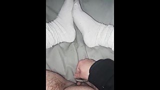 pov fucking my trans pussy in my white football socks