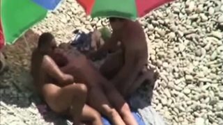 Voyeur on public beach sex