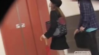 Shuri sharking vid showing a Japanese gal in a black skirt