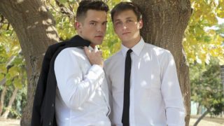 Wedding-themed anal scene with stepbros Dakota Payne and Harlen Quindel