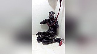 Rubber Shower Bondage 1